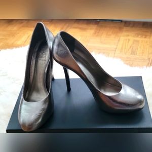 Tory Burch Silver Heels Sz 7.5
